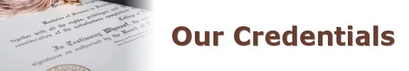 Our Credentials Banner